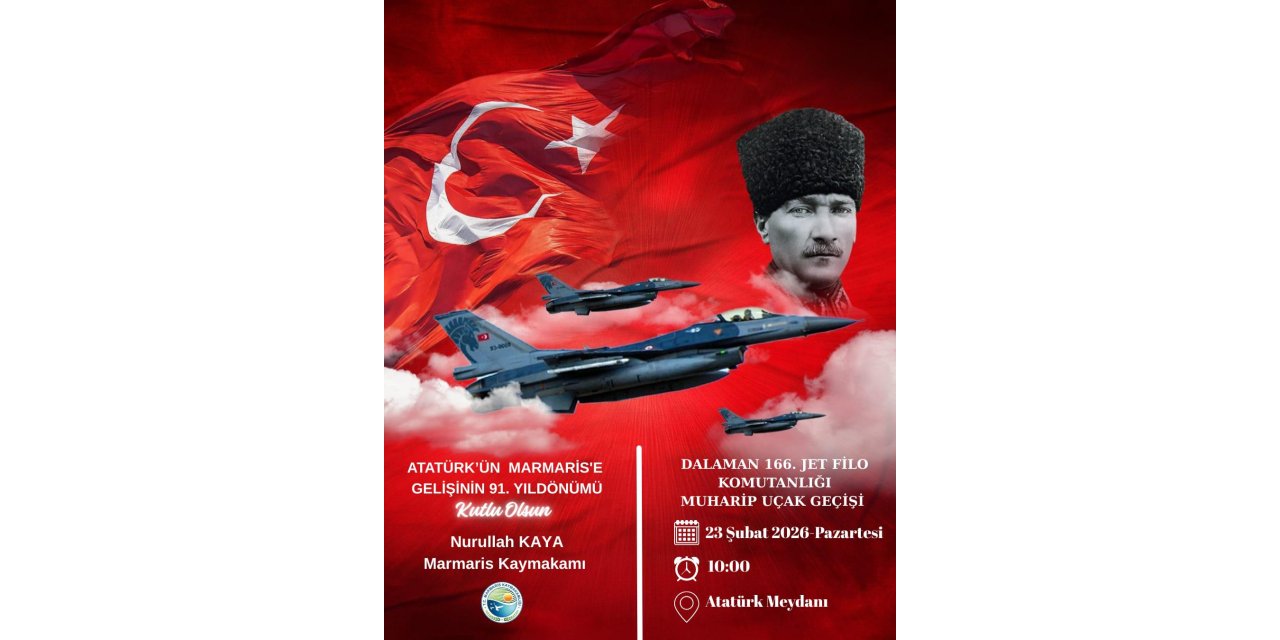 Atatürk’ün Marmaris'e gelişinin 91. yılı törenlerle anılacak