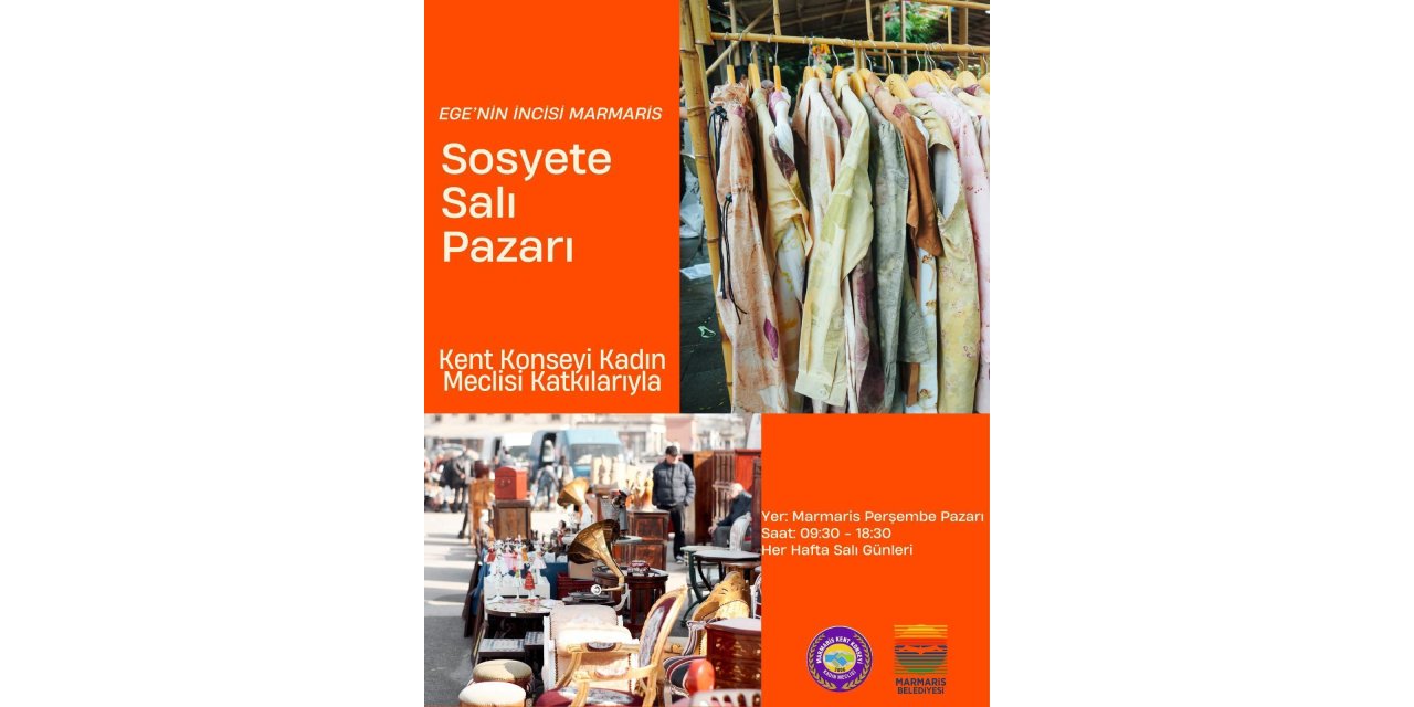 Marmaris’te “sosyete salı pazarı” kuruluyor