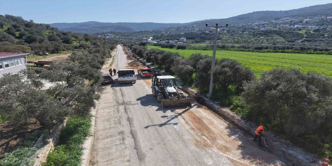 Milas Kemikler Mahallesi içme suyu hattı kamusal alana taşınıyor