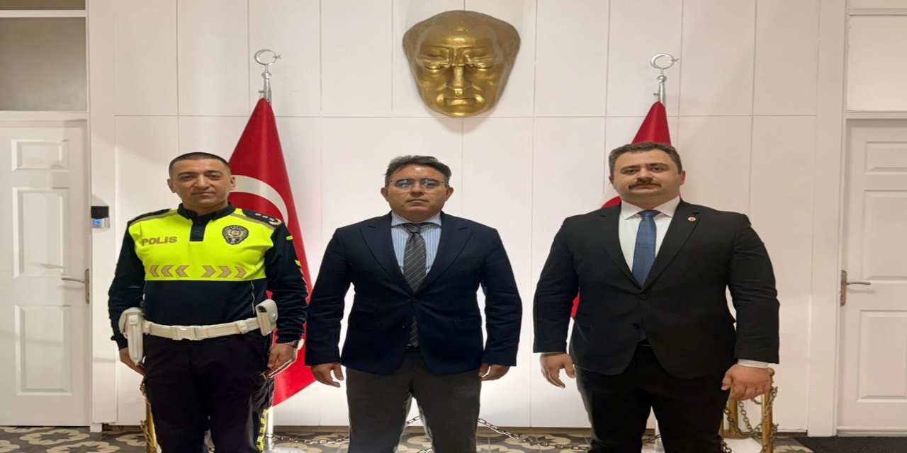 Yeni ilçe emniyet müdürü Karaman’dan Kaymakam Kaya’ya ziyaret