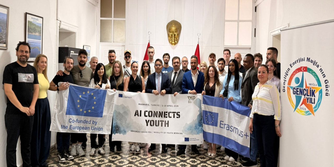 Marmaris’te uluslararası gençlik projesi heyetinden kaymakam Kaya’ya ziyaret