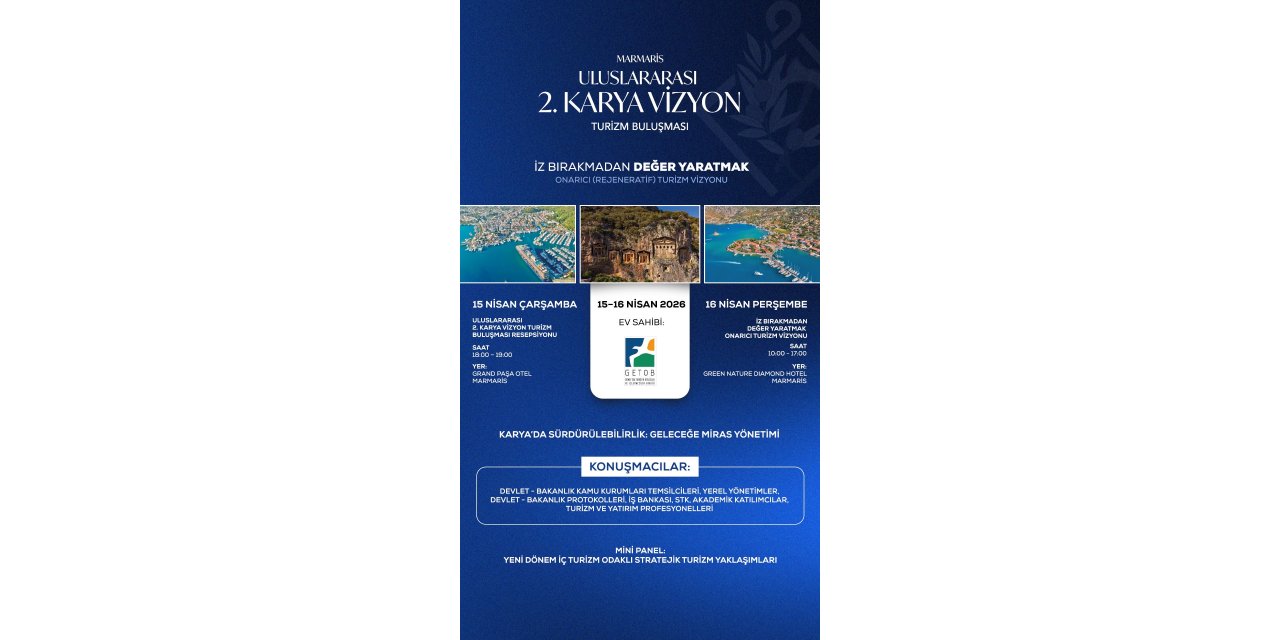 2. Karya Vizyon turizm buluşması Marmaris’te başlıyor