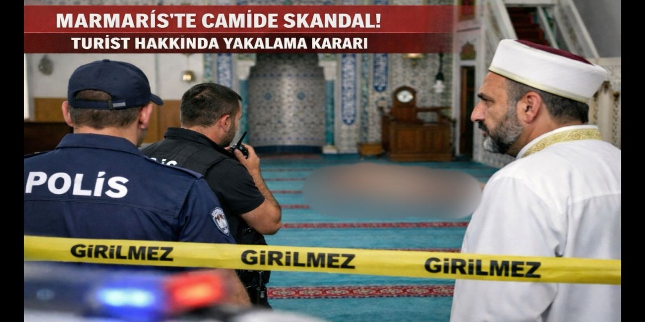 Marmaris’te bir turist camiye tuvaletini yaptı, çırılçıplak soyunarak uzandı