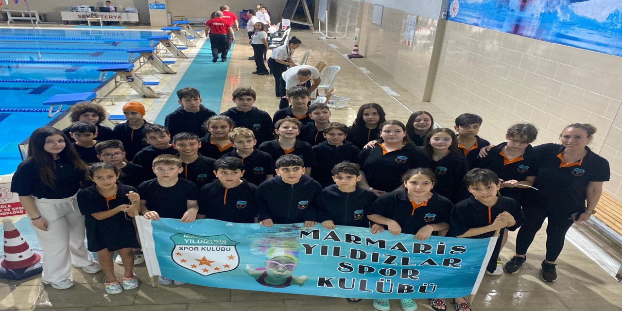 Marmaris Yıldızlar yüzme kulübünen  Muğla’da Madalya Yağmuru