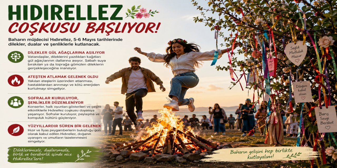 Baharın müjdecisi Hıdırellez coşkusu başlıyor