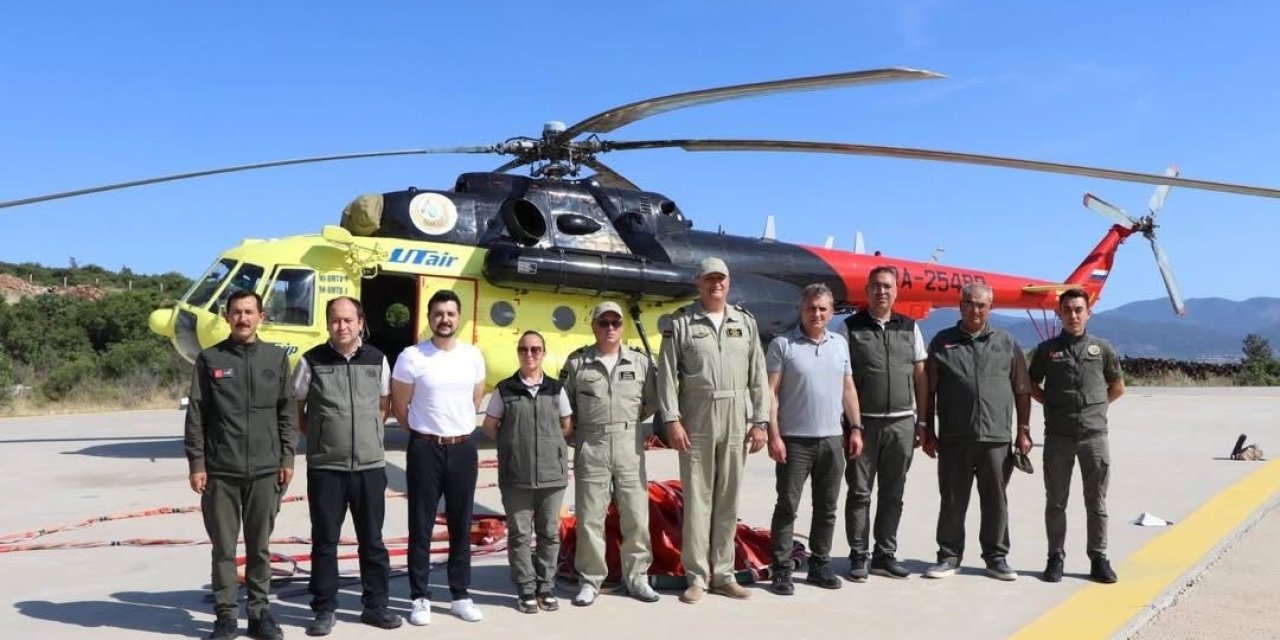 Yangın helikopteri Yatağan'da hizmete başladı