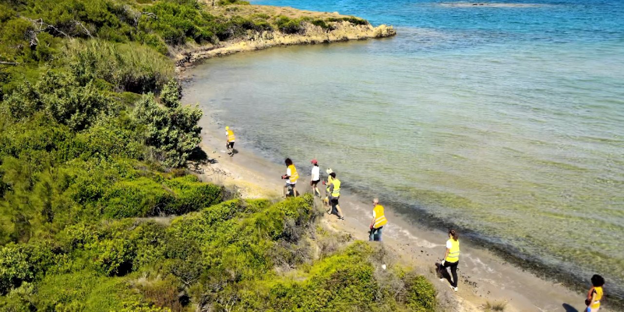 Ekotim Marmaris’ten drone destekli kıyı temizliği