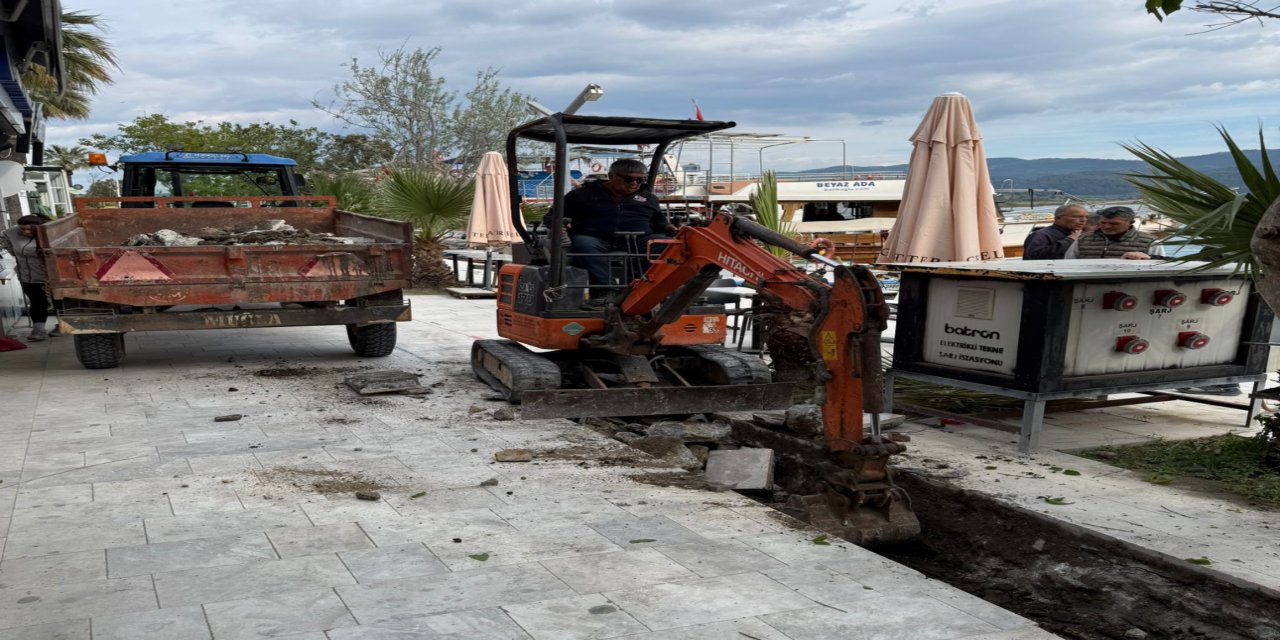 Akyaka limanı yenileniyor
