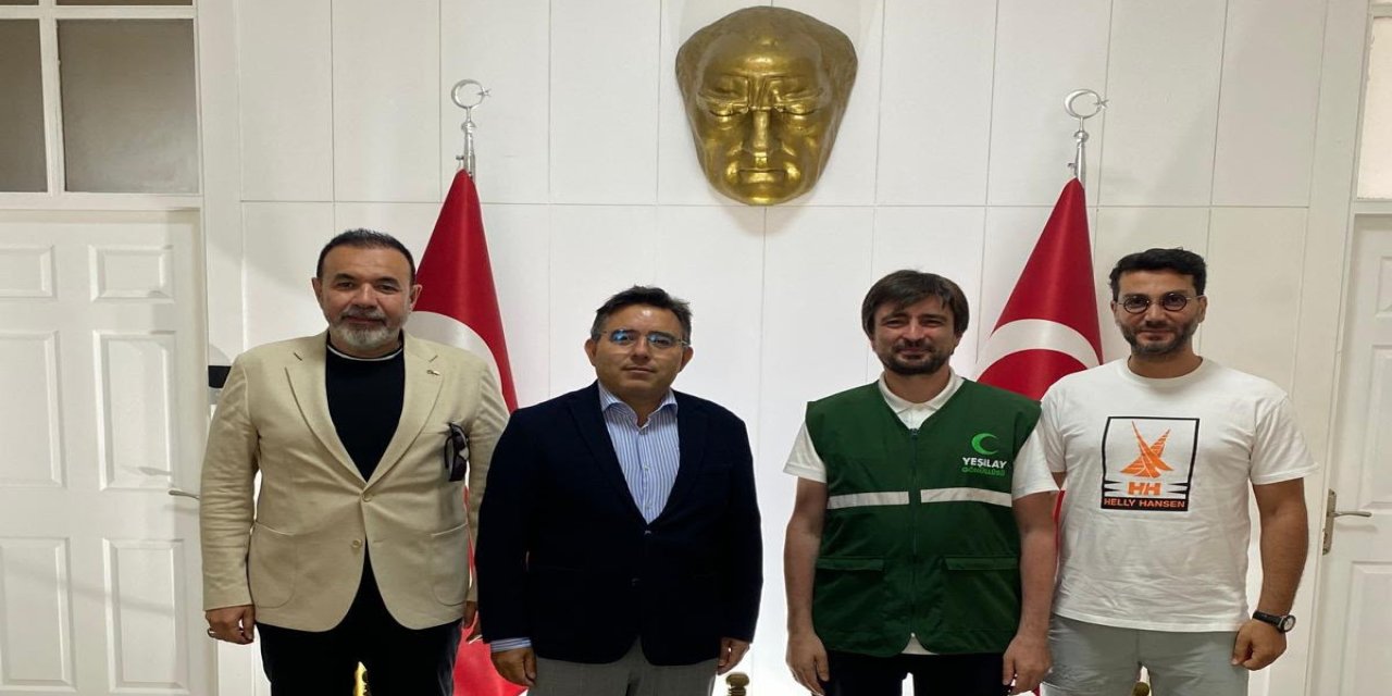 Yeşilay’dan Kaymakam Nurullah Kaya’ya teşekkür ziyareti