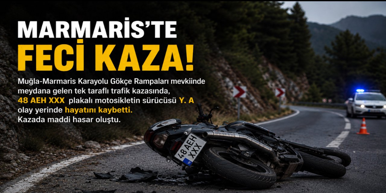 Marmaris’te Feci Motosiklet Kazası: Y.A. Hayatını Kaybetti