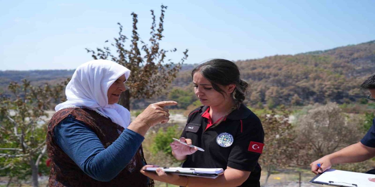 Seydikemer’de yangın sonrası Muğla Büyükşehir ekiplerinden seferberlik