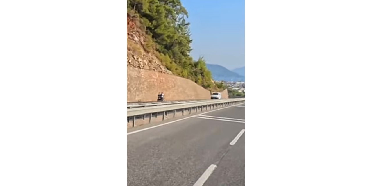 Marmaris’te ters yön tehlikesi kask kamerasında