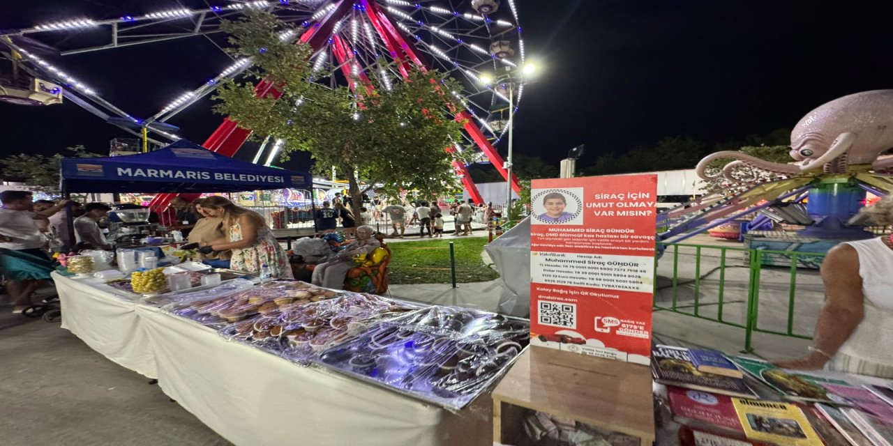 Marmaris, DMD hastası Sıraç için lunaparkta buluştu
