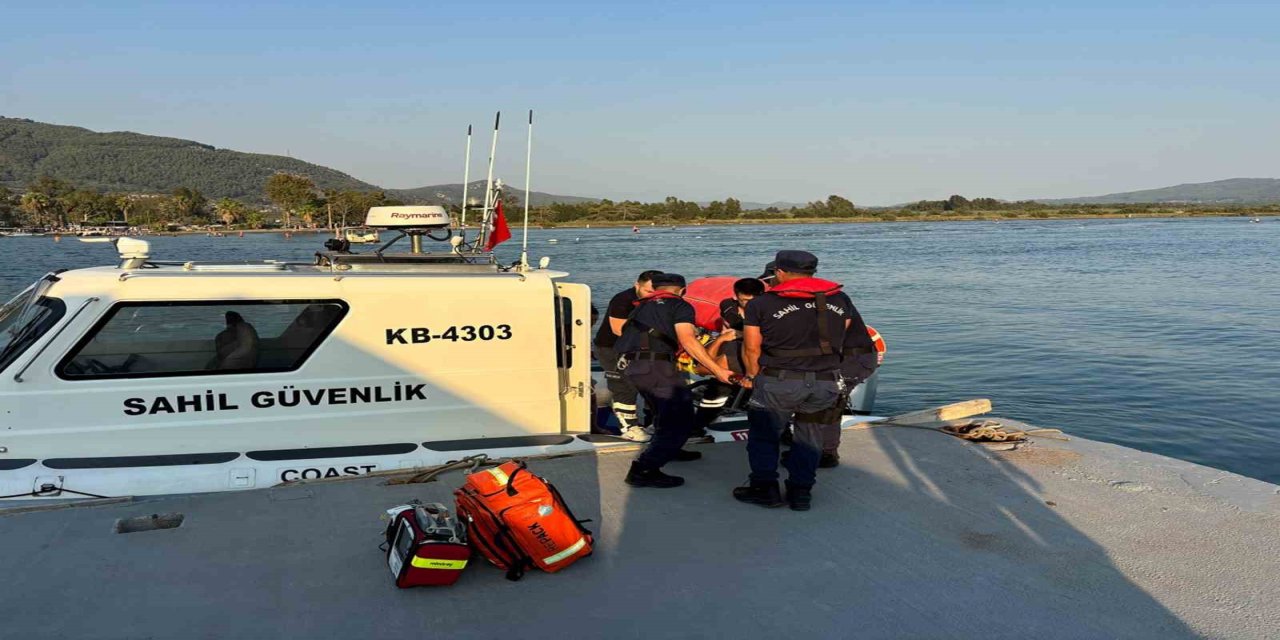 Sedir Adasında kayalıklardan düşen vatandaşa tıbbi tahliye