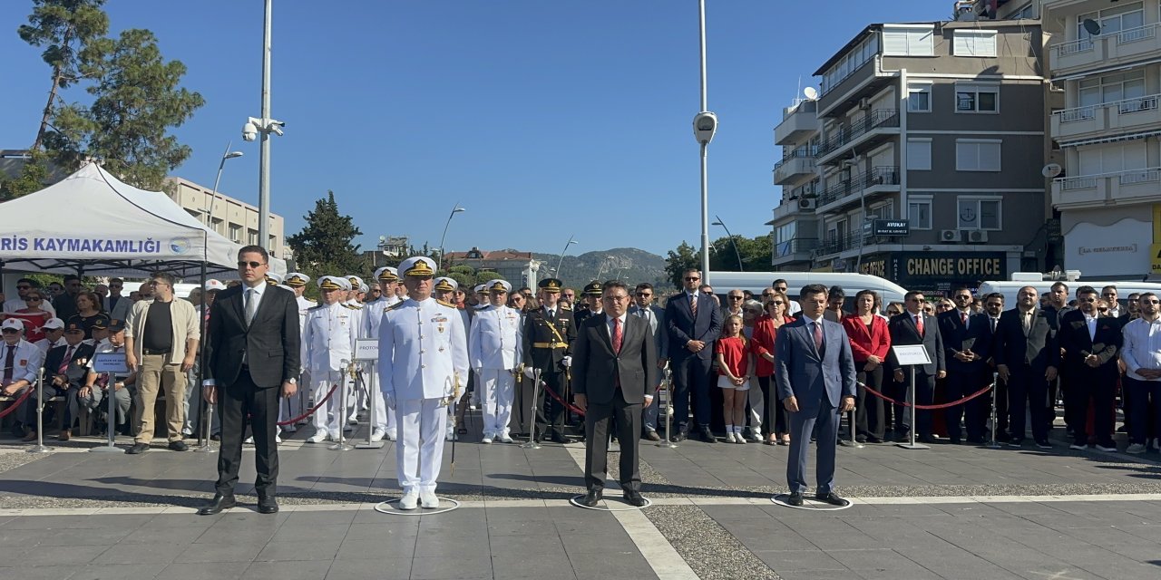 30 Ağustos Zafer Bayramı coşkusu Marmaris'te törenler ile başladı