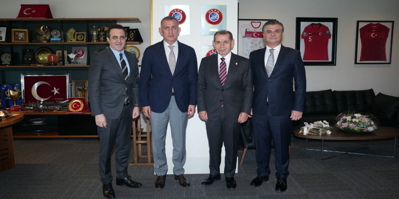 Dursun Özbek’ten TFF Başkanı Hacıosmanoğlu’na ziyaret