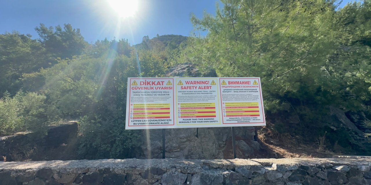 Karia yolu’nda tehlikeli yürüyüş