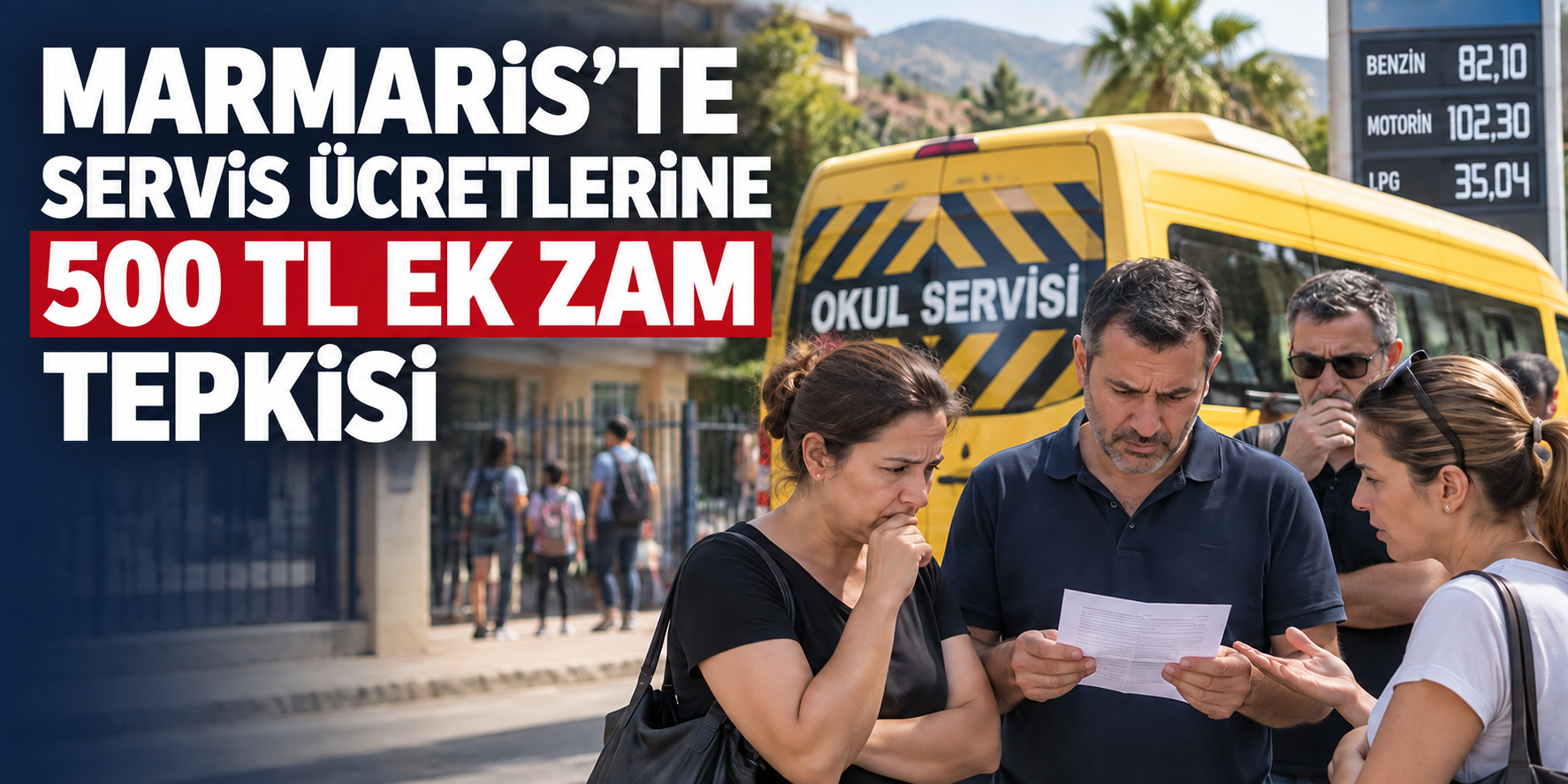 Marmaris’te okul servisi ücretlerine 500 liralık ek zam tepkisi