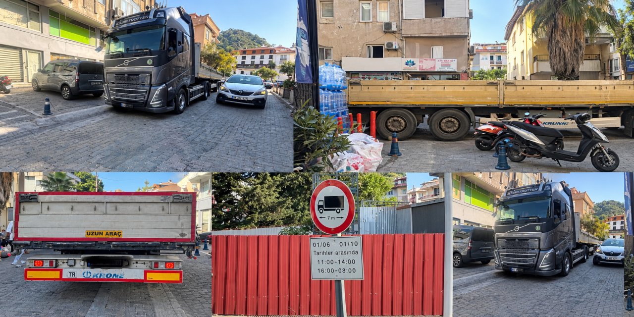 Marmaris’te Yasak Var, Denetim Yok! “Tırlar sokakları kapatıyor vatandaş evine girip çıkamıyor”