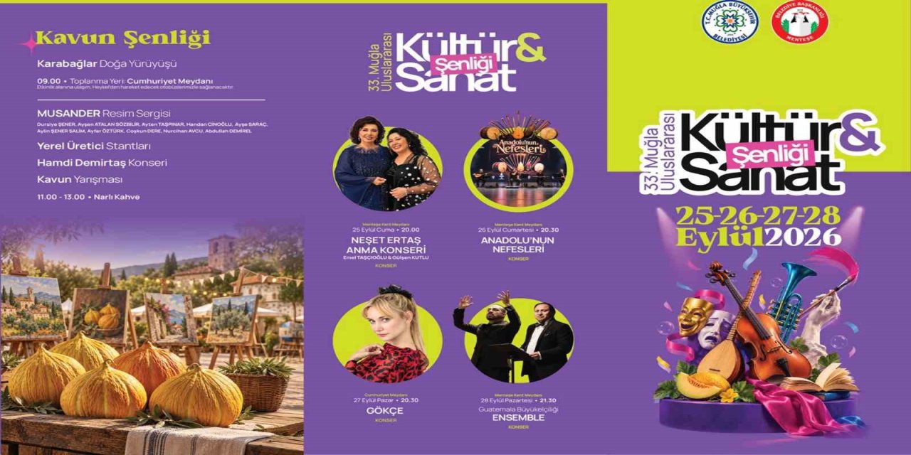 33. Muğla Uluslararası Kültür ve Sanat Şenliği 25 Eylül’de başlıyor