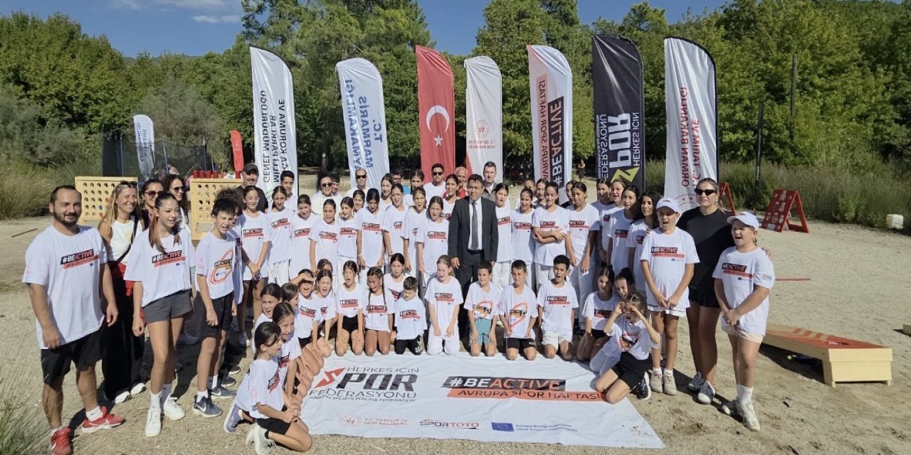 Marmaris’te öğrenciler Avrupa Spor Haftası’nda doğa ve sporla buluştu