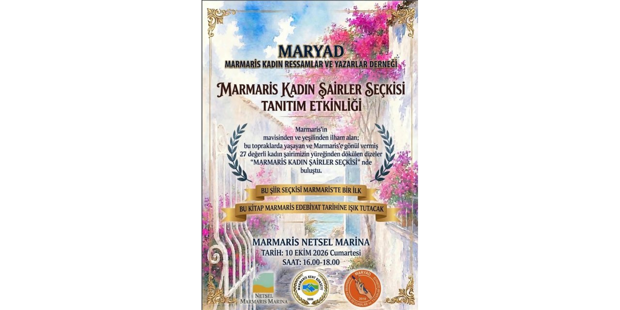 Marmaris’te 27 kadın şairin dizeleri aynı kitapta buluştu