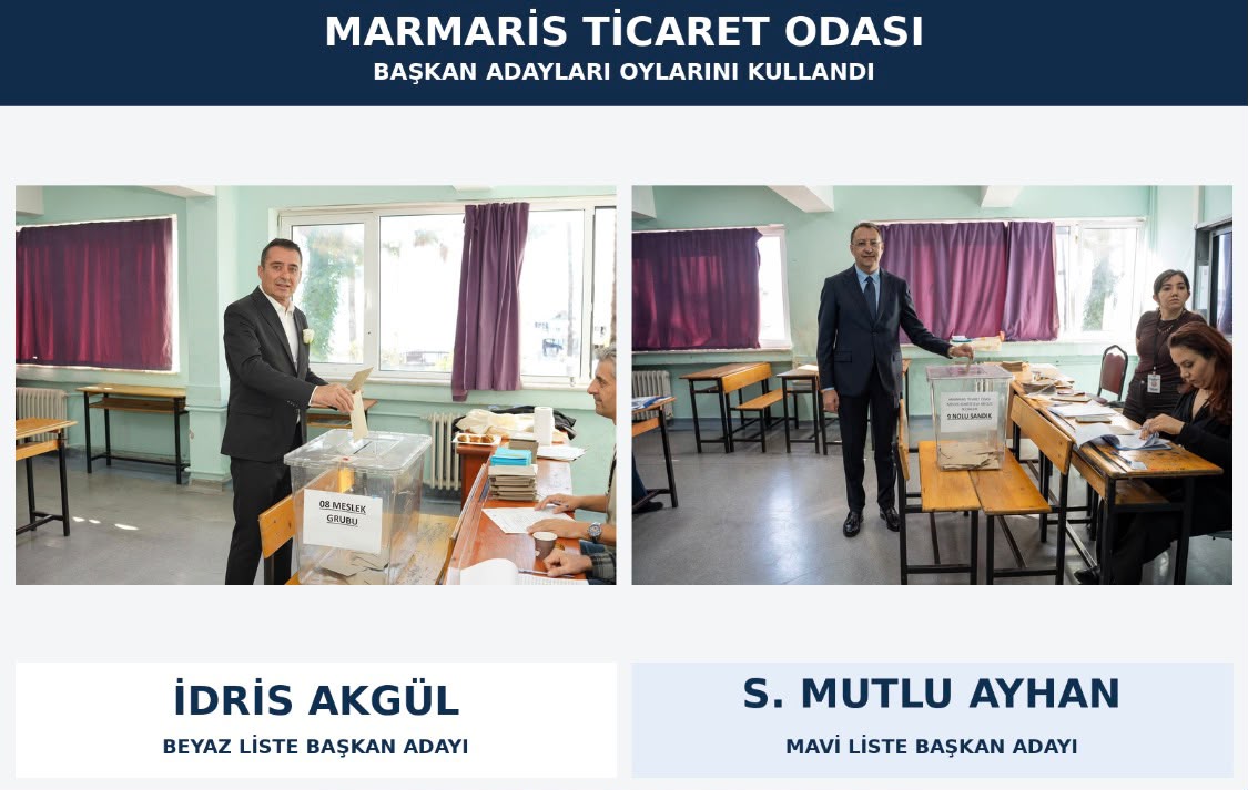 MARMARİS TİCARET ODASI BAŞKAN ADAYLARI OYLARINI KULLANDI