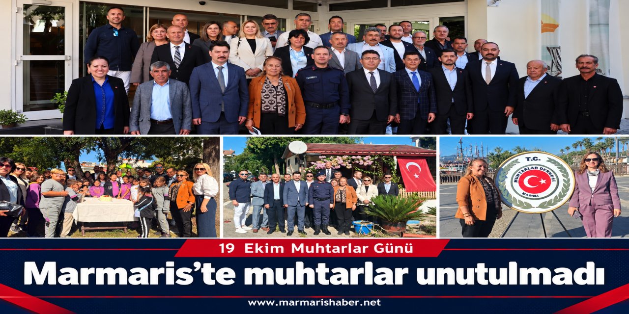 Marmaris’te muhtarlara kahvaltı, ziyaret ve pastalı kutlama