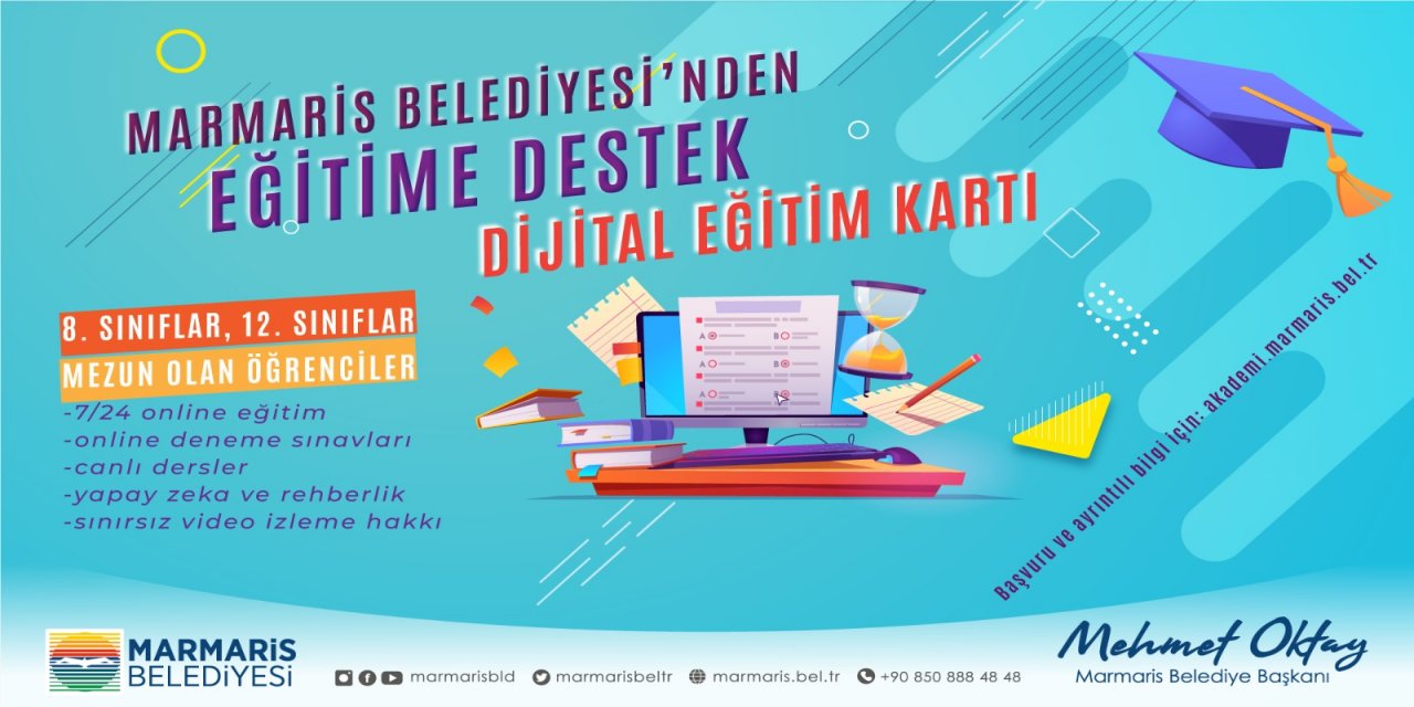 MARMARİS BELEDİYESİNDEN ÖĞRENCİLERE DİJİTAL DERSHANE DESTEĞİ