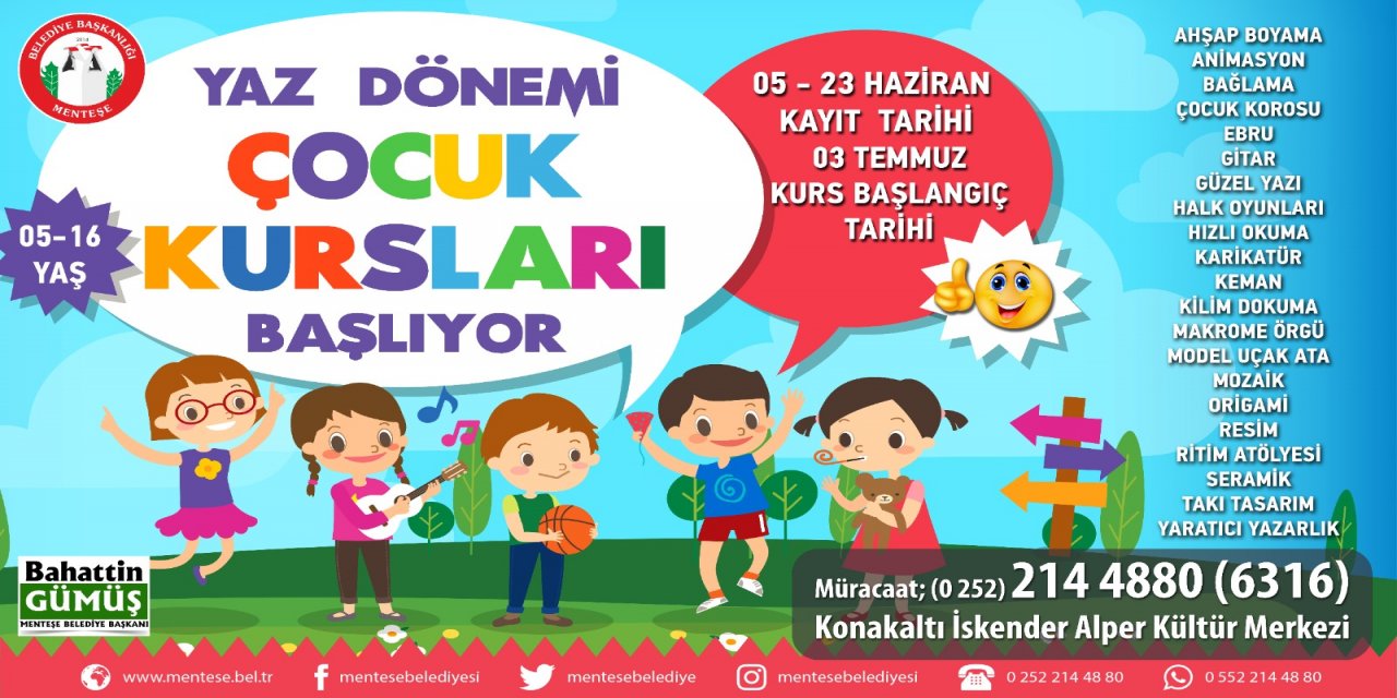 MENTEŞE BELEDİYESİ YAZ KURSLARINA KAYITLAR BAŞLADI