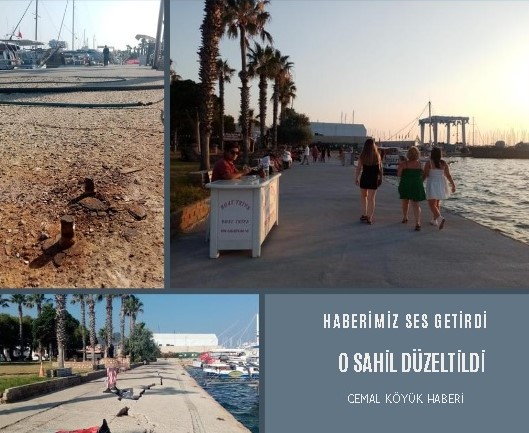Bodrum Belediyesi bozuk sahil yolunu düzeltti