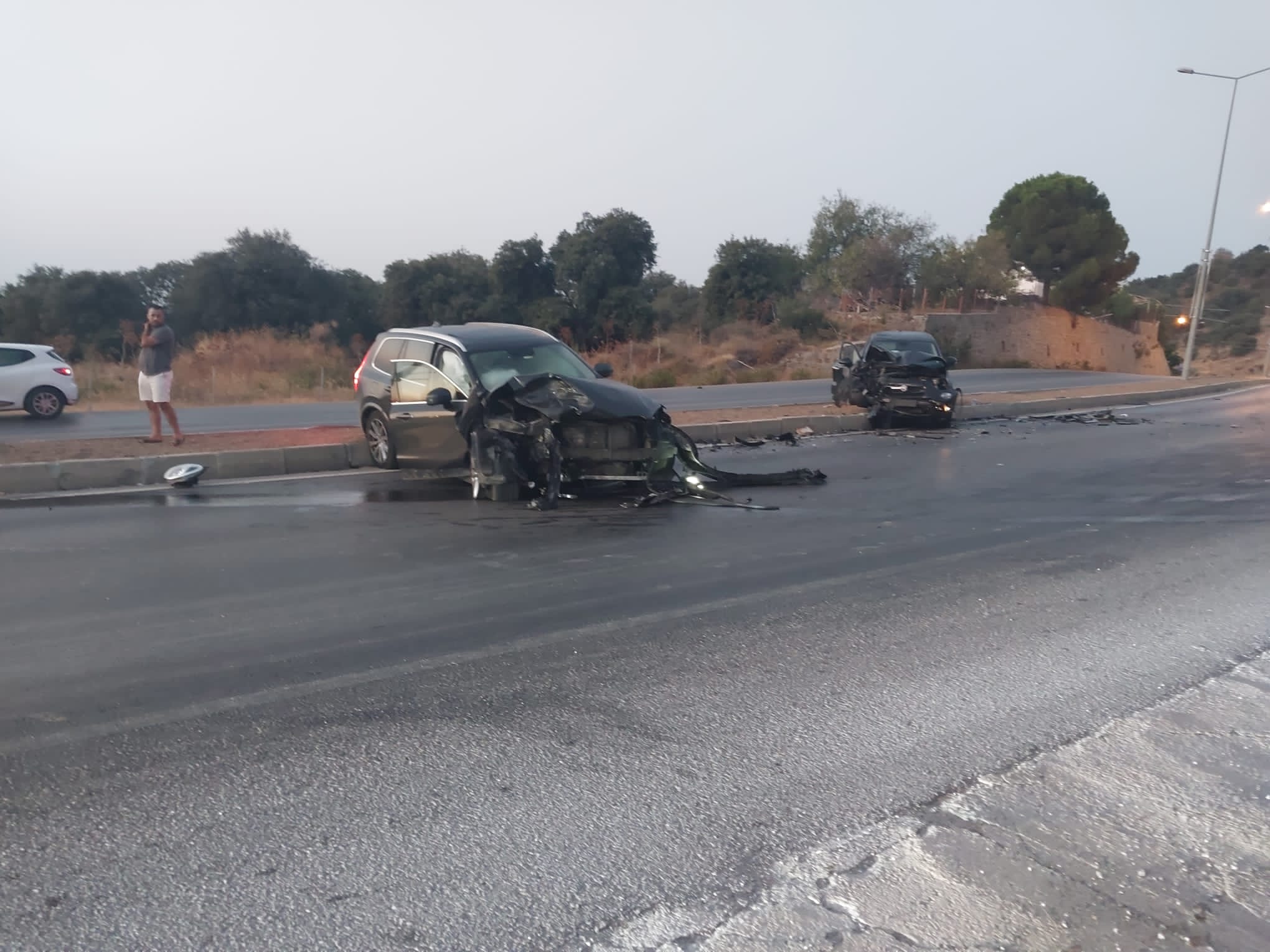 OYUNCU OLGUN ŞİMŞEK BODRUM'DA TRAFİK KAZASI GEÇİRDİ